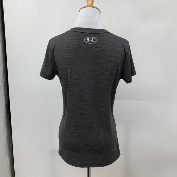 Under Armour T Shirt Womens XS Extra Small Gray V Neck HeatGear Performance Tee - Picture 6 of 10